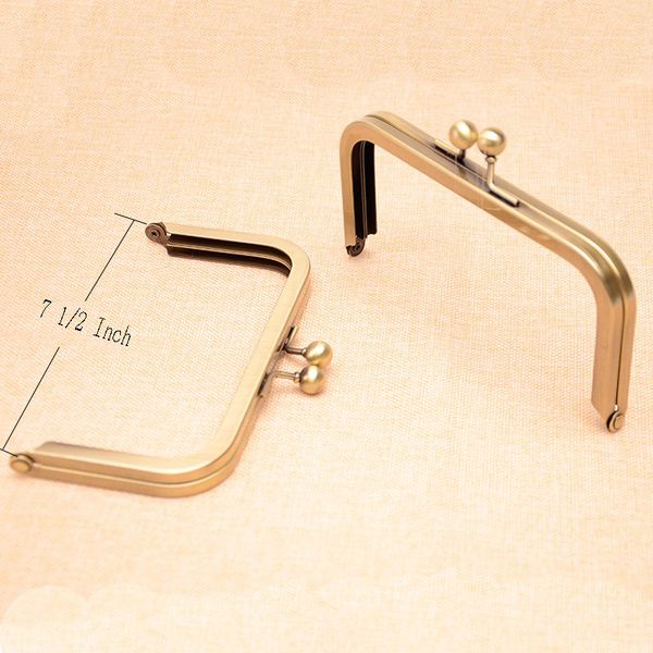 

purse frame 7 1/2 inch anti brass ,cluth frame without loops, Black