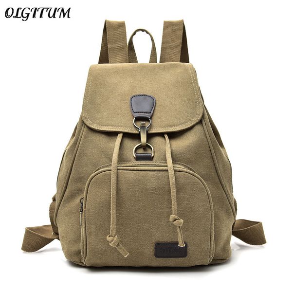 

2018 fresh style backpack canvas backpack women/men solid color school backpacks teenagers casual travel bag 4colors