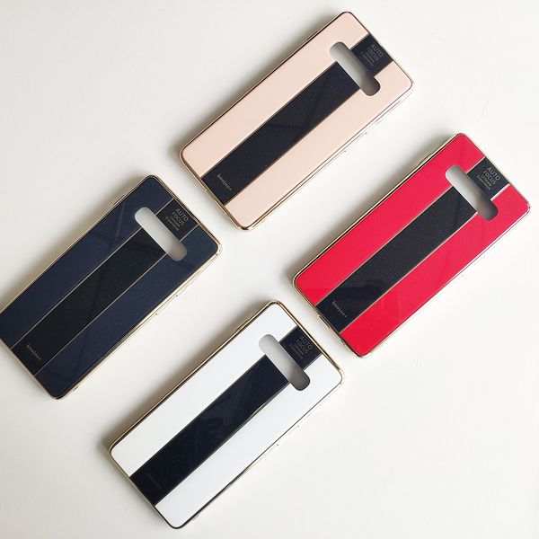 

caixa do telefone para samsung s10 plus galaxy s10e chapeamento espelho pc Ã prova de choque capa dura volta para samsung galaxy s10