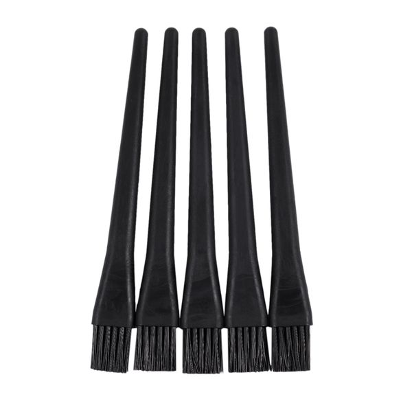 

promotion 5 pcs 1.5 x 0.5cm black plastic round handle anti static esd brush