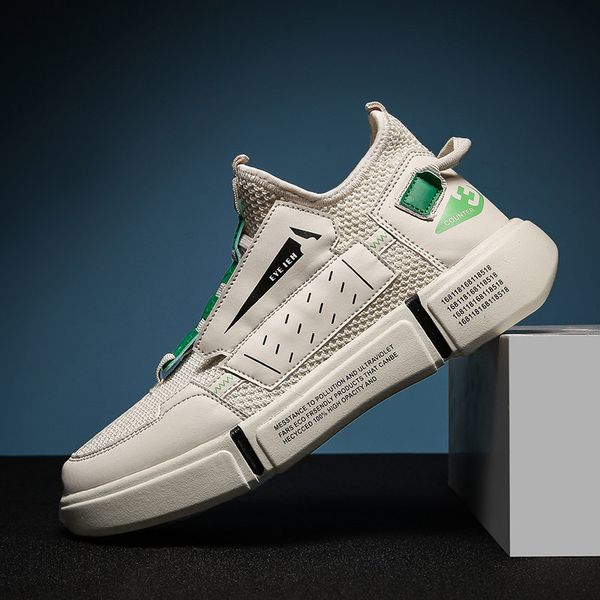 

popular 2019 men casual pu leather shoes black beige men young casual shoes lace up sneakers designer flats for mens