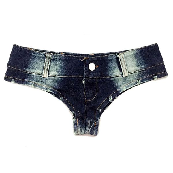 

low-rise bikini club bottom denim shorts women comfortable, Black