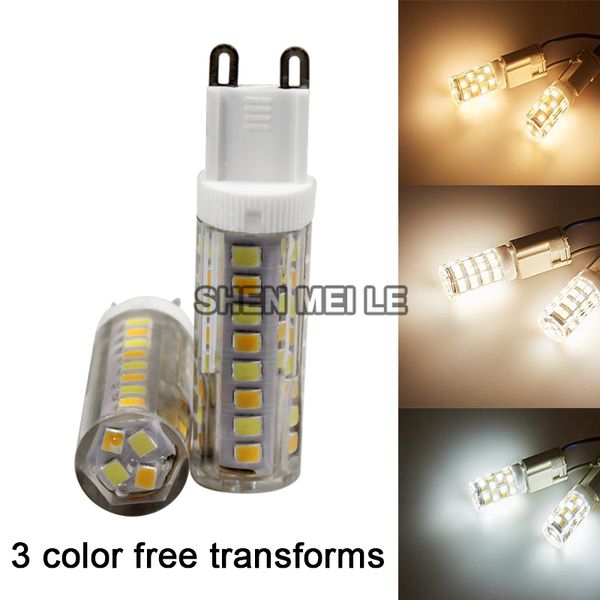 

led lamp g9 cob 7w 3 color transforms 220v light bulb crystal chandelier light bulb