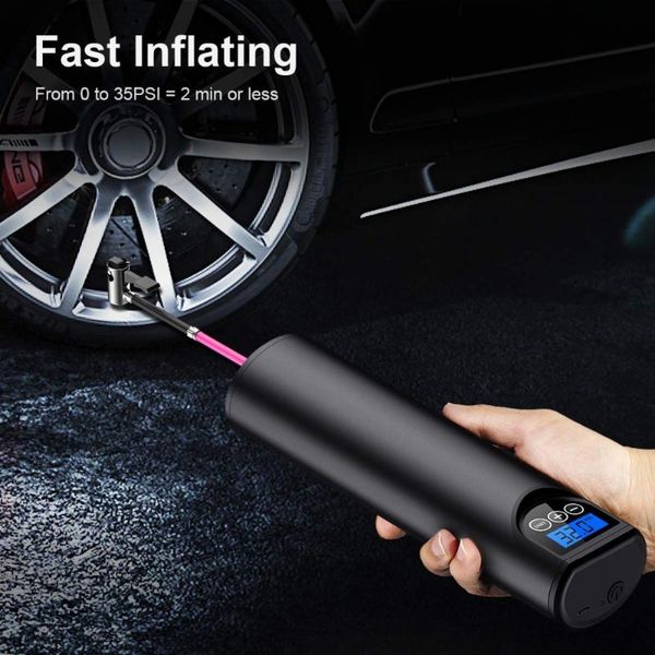 

12v 150psi cordless portable compressor digital display tyre inflator handheld car air pump inflatable rechargeable tyre pump