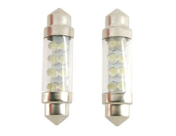 

car 8 led dome/door light lamp - silver