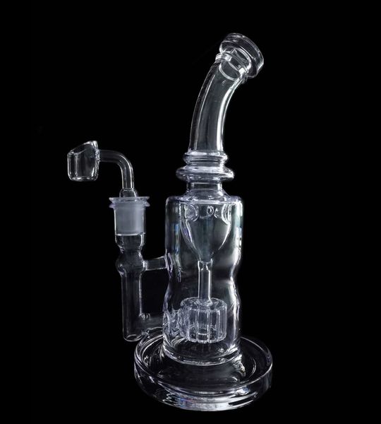 Torus grande bong di vetro economico funziona incycler piattaforme petrolifere dab rig fumare tubi dell'acqua madri logo opzionale 14,4 mm narghilè articolari