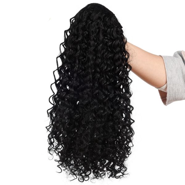 Extensão do cabelo do rabo de cavalo de guerra 12 polegadas Curly Curly Cordilheira 150G / Pack Envoltório afro-americano Clipe sintético em