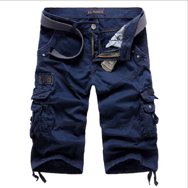 

boutique cotton overalls korean version men's seven-minute pants men's oversize casual pants slacks 5822, Black