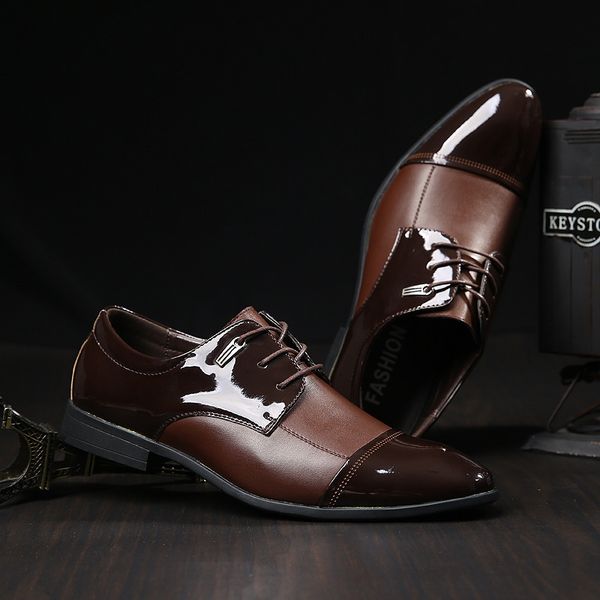 

business mens leisure shoes wedding shoe mens casual shoes patchwork men dress flats big size loafers for gentleman zy973, Black