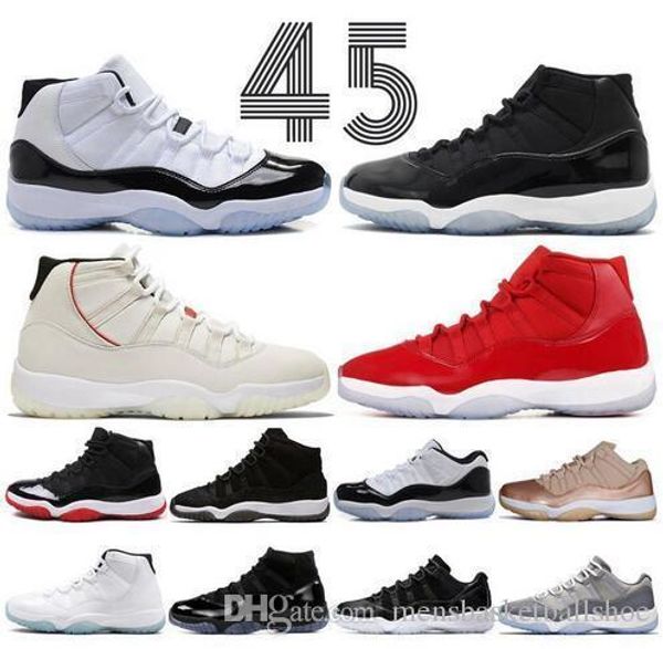 

tint platinum shoe concord 45 prom night xi 11s 11 cap and gown mens women basketball shoes bred space jam mens sports sneakers