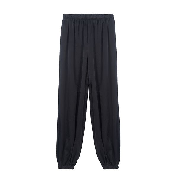 

cisuli pure silk stretch pants for autumn kongfu sports pants chinese silk factory direct sale clothes china ing, Black