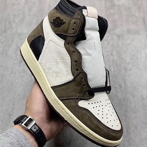 

2019 new relea e travi 1 1 high og t p cactu jack dark cott mocha men women ba ketball hoe authentic runing neaker