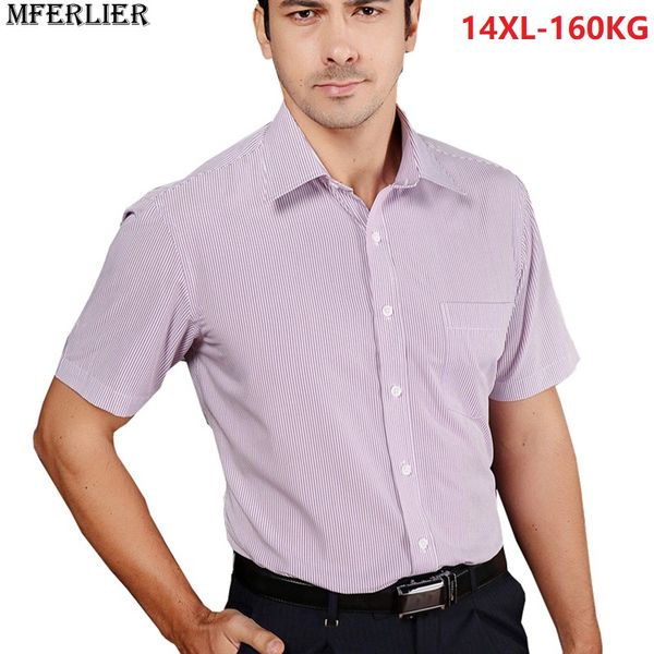

mferlier больше плюс большой размер рубашки мужчины 7xl 8xl 9xl 10xl 11xl 12xl рубашки платья 13xl 14xl рубашка с коротким рукавом работа би, White;black