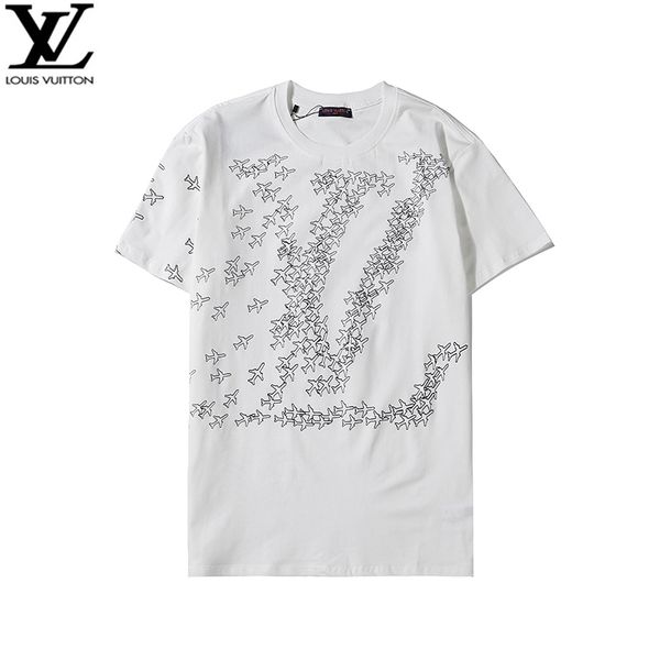 

vl french brand t-shirt mens designer t-shirt cotton short sleeved luxury logo printing short sleeved slim fit sweatshirt, White;black