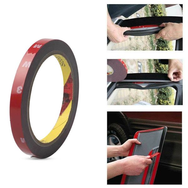 

auto truck car acrylic foam double sided attachment tape adhesive 3m x 10mm, Black;brown