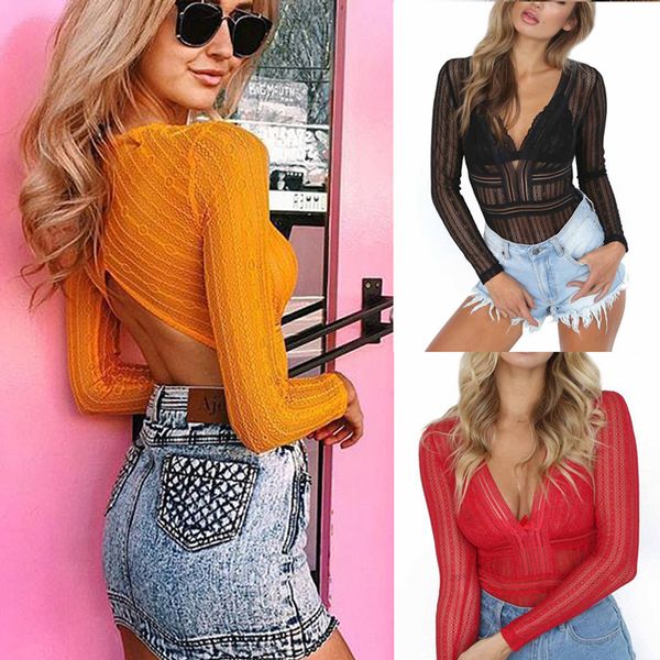 

thefound 2019 womens solid sleeveless bodysuit lace leotard backless jumpsuit new, Black;white