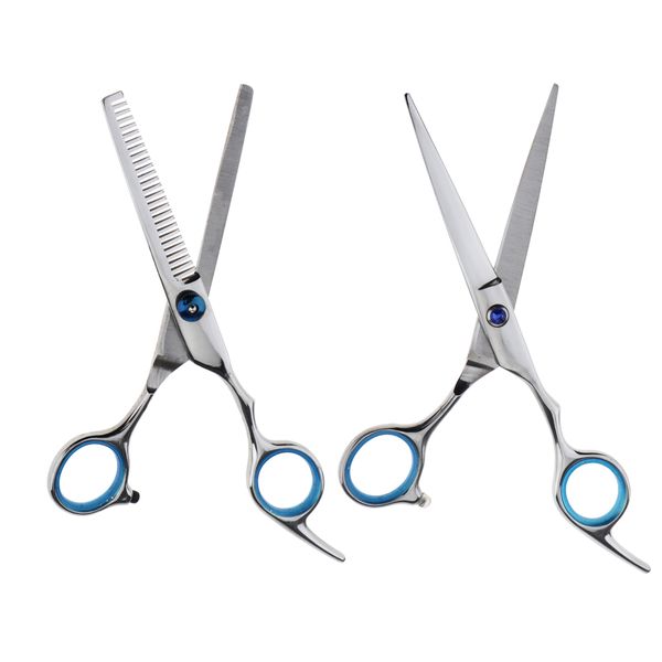 

professional stainless steel hair cutting thinning scissors stylist salon barber hairdressing tool set 6.5 in