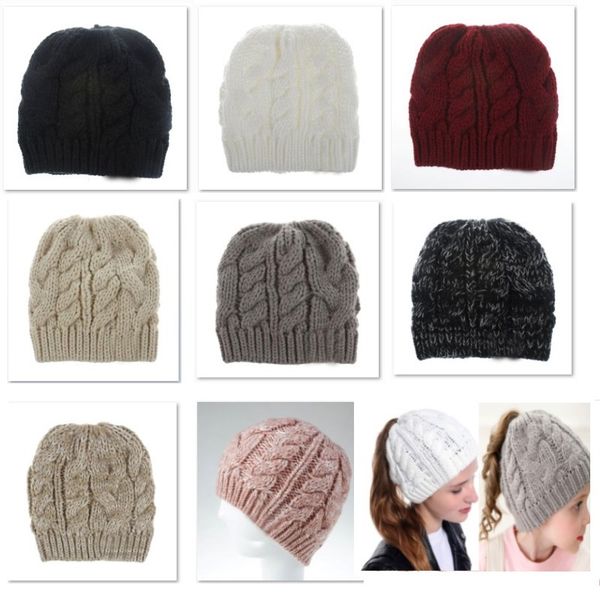 

winter baby knit cap crochet beanies hats girls pony tail caps acrylic warm christmas knitted headgear hat cap 8 styles dhl fa2940