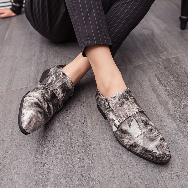 

brand spring and autumn men's shoes fashion british style personality outdoor shoes leather large size 48, Black