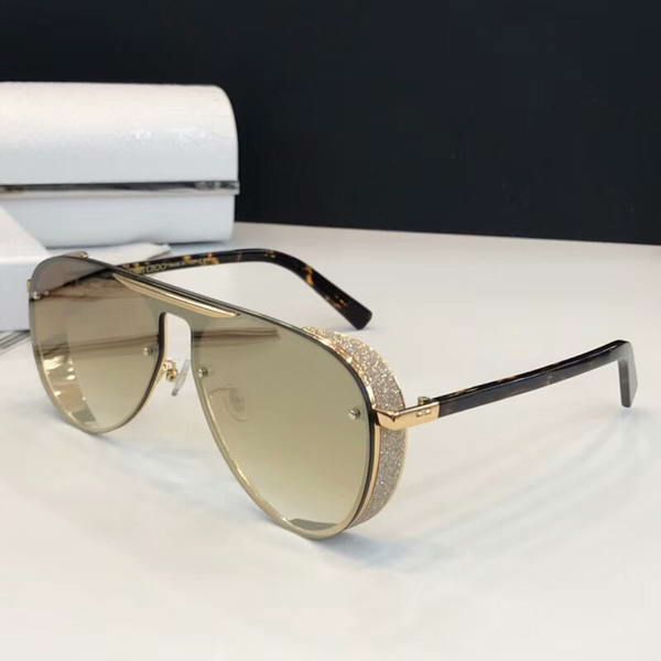 

gold women pilot eyewear uv400 sunglasses box sun glasses sonnenbrille masy with protection new glitter hanava, White;black