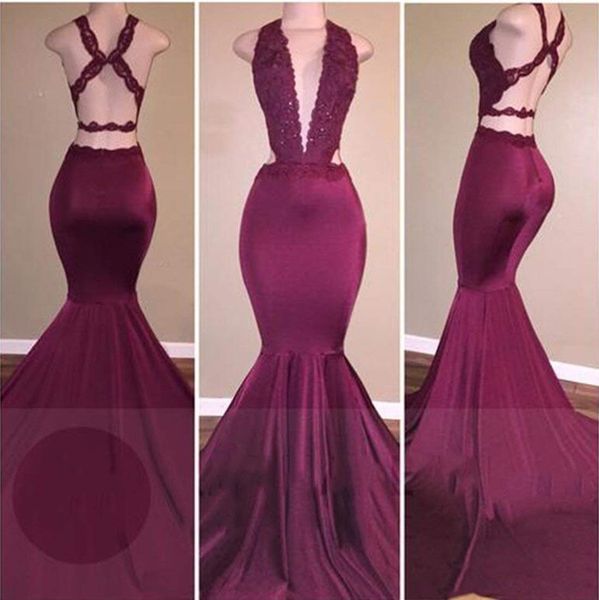 

plunging neck prom dress with back, Black