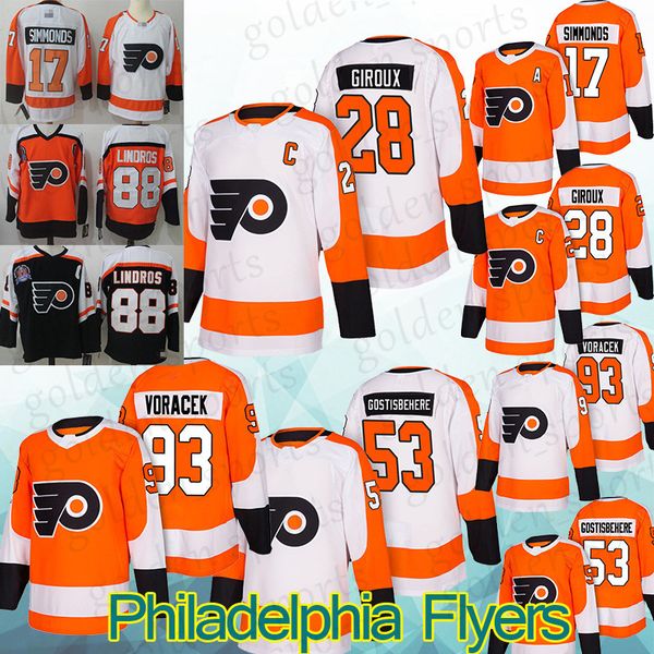 

Philadelphia Flyers jerseys 9 Ivan Provorov 17 Wayne Simmonds28 Claude Giroux 19 Nolan Patrick ice hockey jersey shirt Long sleeves