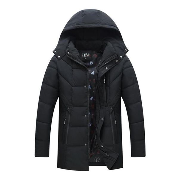 

zipper thick warm slim hooded coat new arrival mens parkas winter mens designer parka fashion casual, Black
