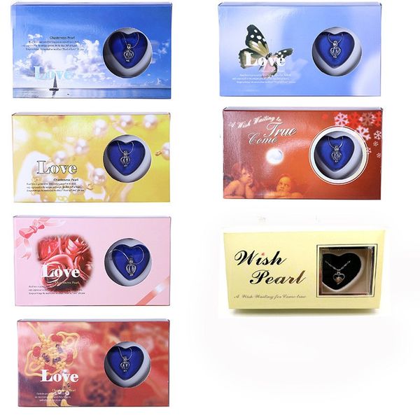 

gift wrap natural oyster wish pearl pendant necklace charm box valentine's day present fashion women jewelry