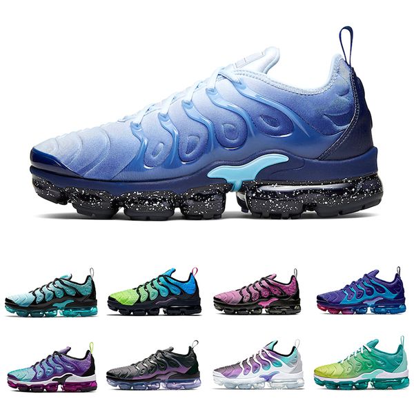 

2020 new mens shoe sneakers ice blue tn plus breathable air cusion desingers casual running shoes new arrival color sports sneakers us5.5-11