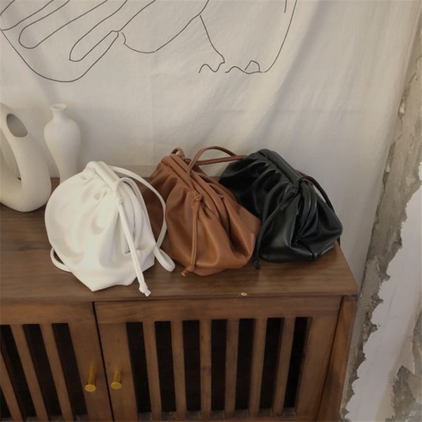 

fashion ladies shoulder messenger bag pu leather solid color lady girl solid color tote bag clutch
