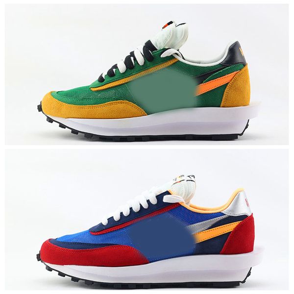 

new sacai ldv waffle green athletic shoes for men women fashion varsity blue sneaker black designer hiking running trainer shoes 36-45, White;red
