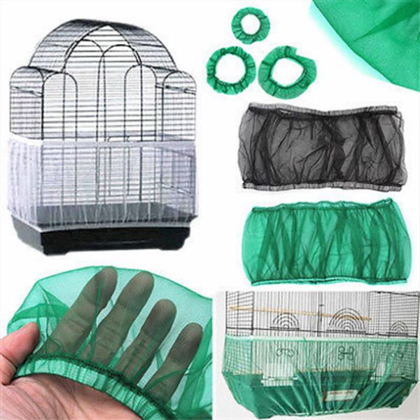 

nylon mesh pet bird cage seed catcher guard cover shell skirt decoration s/m/l
