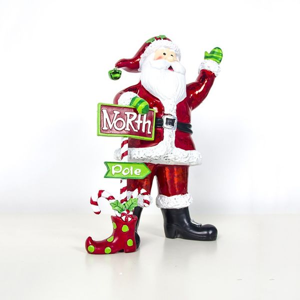 

christmas resin santa claus christmas tableornaments winter holiday figurines home party decorations crafts gifts