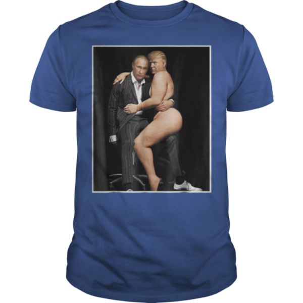 

new trendy fashion funny t-shirt putin and trump at desk men's t-shirt