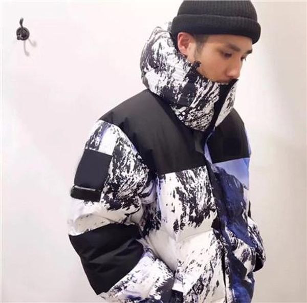 

2019 winter designer mens thick jacket brand hooded women down parkas coat street sport windbreaker casual warm oversize zip high b101045l, Black;brown