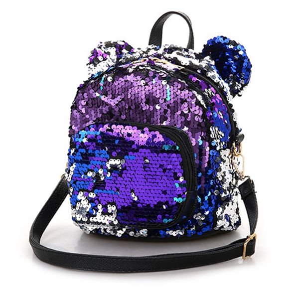 

thinkthendo 2018 women girls sequins mini backpack fashion small school satchel travel shoulder bag rucksack