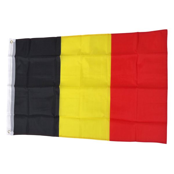 Bandiere personalizzate bandiera Belgio 3x5 Banner pubblicitari per interni ed esterni di alta qualità sospesi 100% poliestere, spedizione gratuita