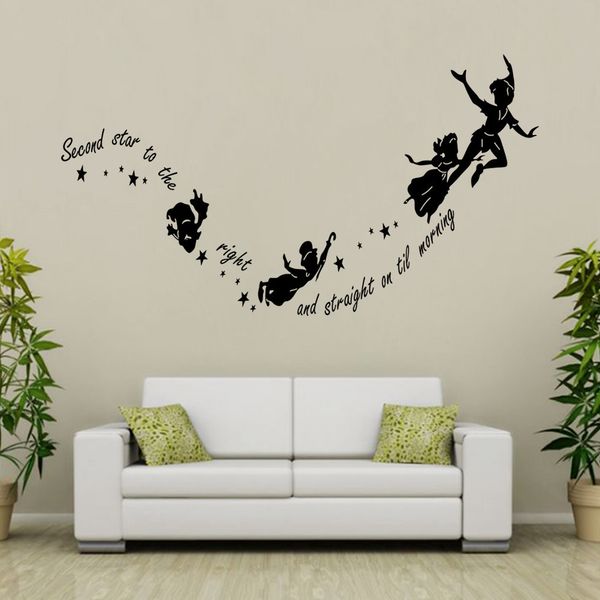 

ding black when flying man sofa black wall sticker