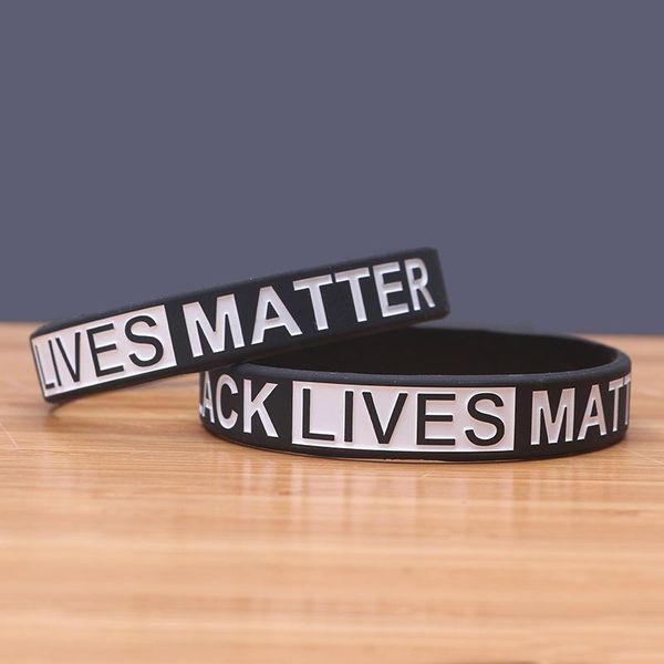 

New Arrival Silicone Bracelet Black Power Black Lives Matter Ring Bracelet Wristband For Party Supplies FY9129