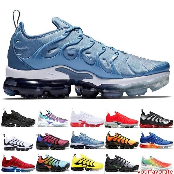 

2019 tn plus rainbow running shoes men women grape tropical sunset ultra white black designer shoes sport sneakers trainers 5-11