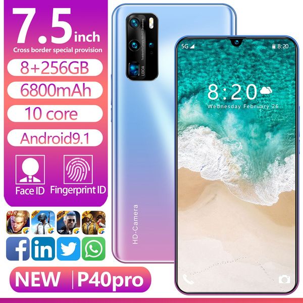 

нью-p40pro смартфон пятно 7,5-дюймовый большой экран android отечественный смартфон oem настройки