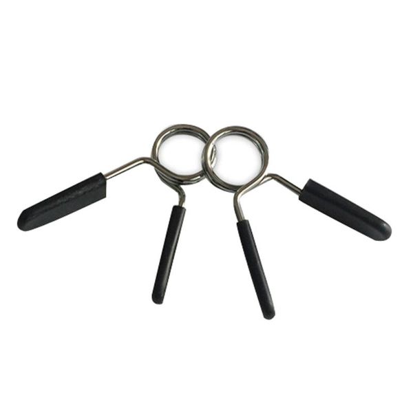 

2pcs solid steel 25mm barbell gym weight bar dumbbell lock clamp spring collar clips comfortable rubber grip handle