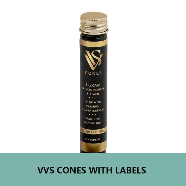 

2020 VVS Pre-rolled tube with sticker and metal cap joints tube vape packaging