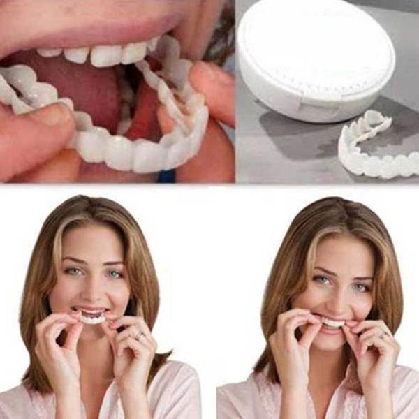 

denture care false dental tooth for upper teeth whitening dental snap on smile instant smile  fits most comfortabl