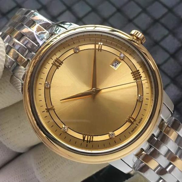 

stylish men's watch de ville series stainless steel 2500 movement double arch sapphire glass mirror size: 39 * 11mm, Slivery;brown