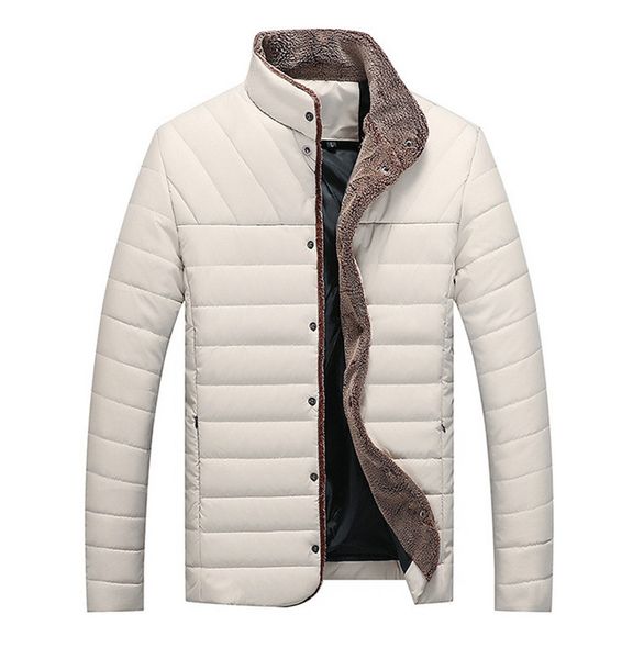 

winter designer slim mens jackets stand collar long sleeve warm mens coats casual thick male outerwears, Black;brown