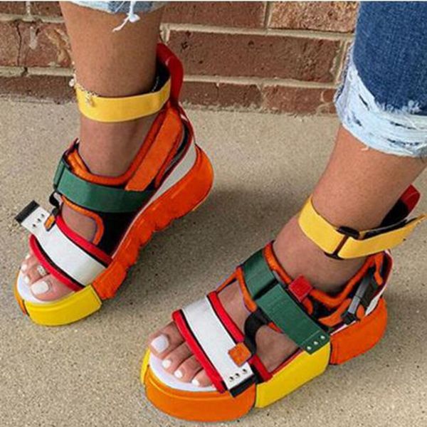 

2020 sandals women's high heels canvas summer women's sandals plus size, Black