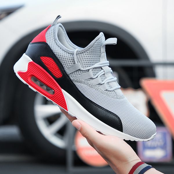 

cork sneakers men shoes lightweight sneakers breathable mesh slip-on casual shoes for comfortable fashion footwear, Black