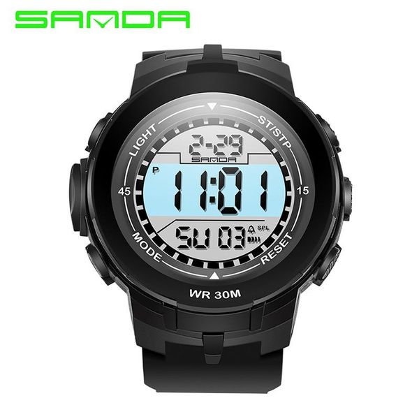 

sport men watches multi functional waterproof running seconds electronic luminous led digital large dial digital relogio clocks, Slivery;brown