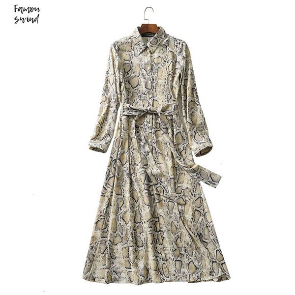 

винтажные платья vintage змейки женщин пояса длинные рубашки платье печати 2019 мода длинным рукавом животных шаблон голеностопного длина пл, Black;gray